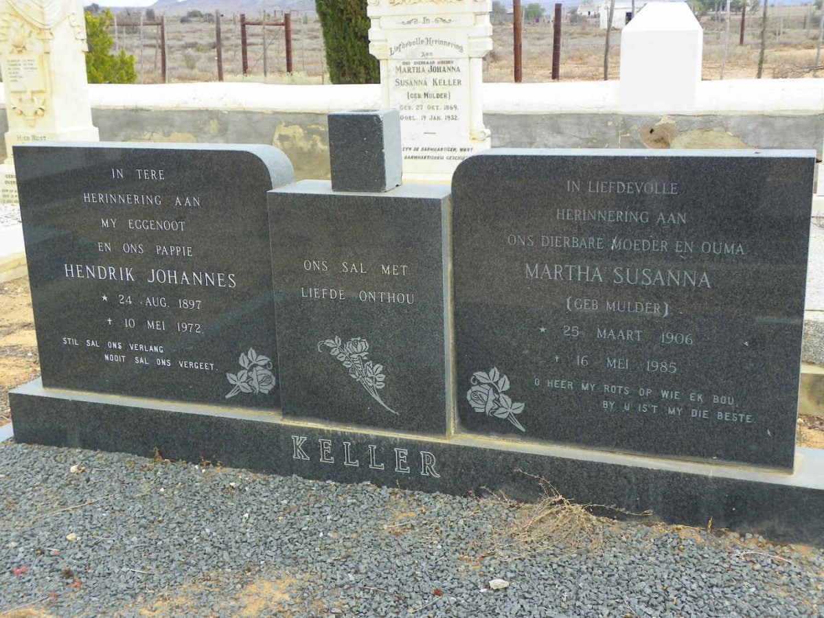 KELLER Hendrik Johannes 1897-1972 &amp; Martha Susanna MULDER 1906-1985