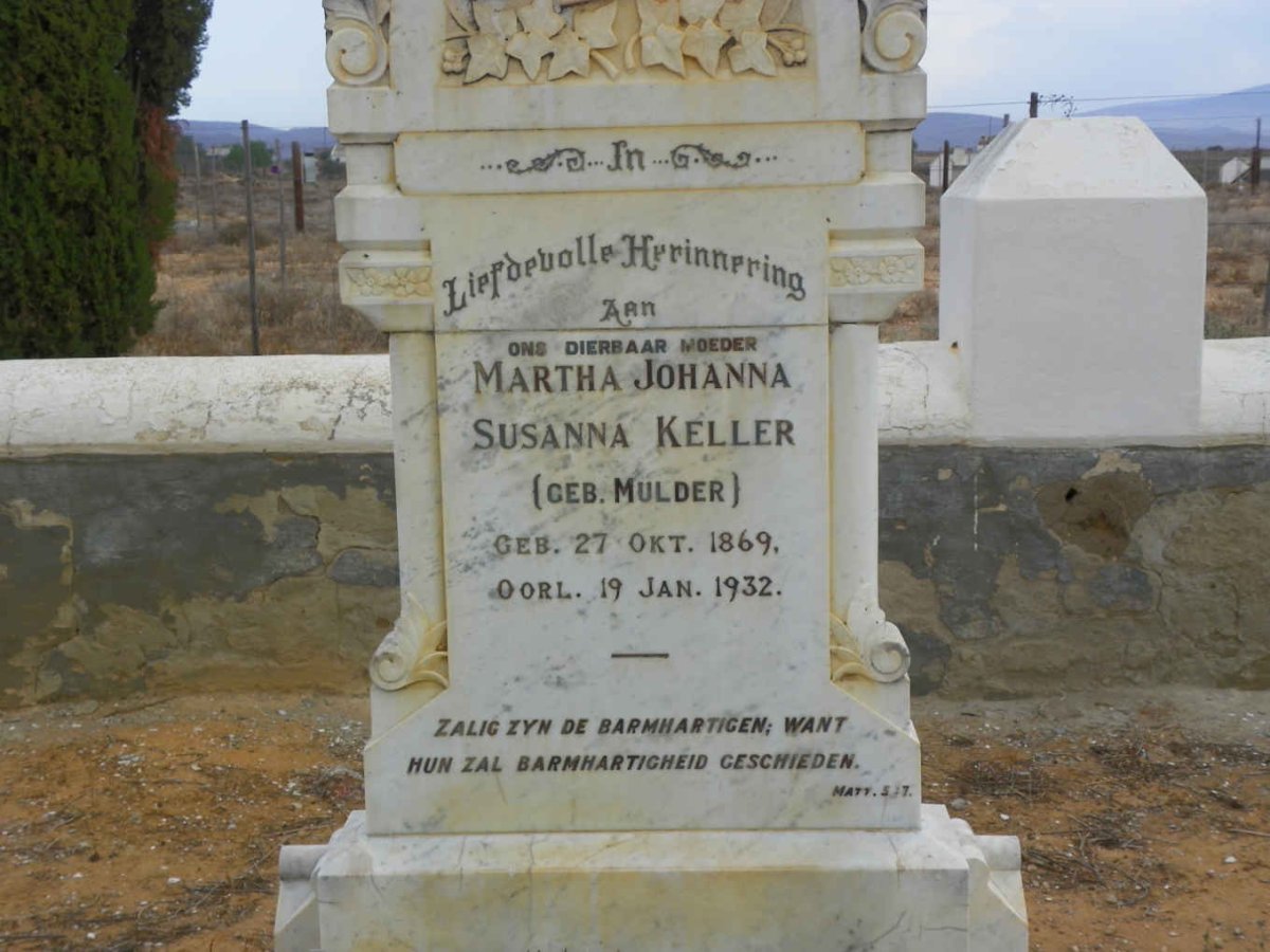 KELLER Martha Johanna Susanna nee MULDER 1869-1932