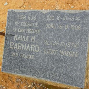 BARNARD Maria M. nee KRUGER 1874-1906