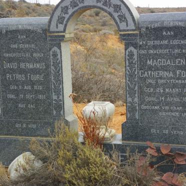 FOURIE David Hermanus Petrus 1870-1959 &amp; Magdalena Catherina BREYTENBACH 1876-1950