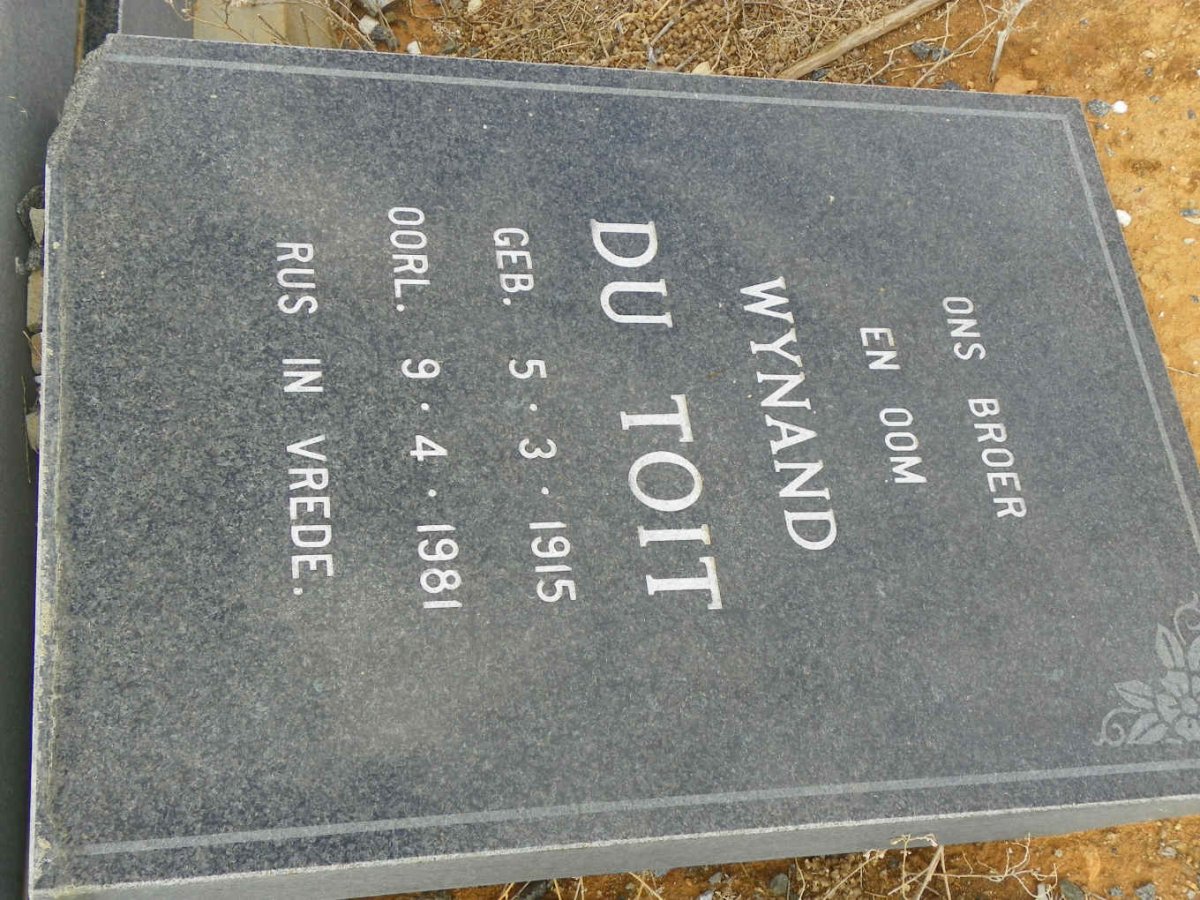 TOIT Wynand, du 1915-1981