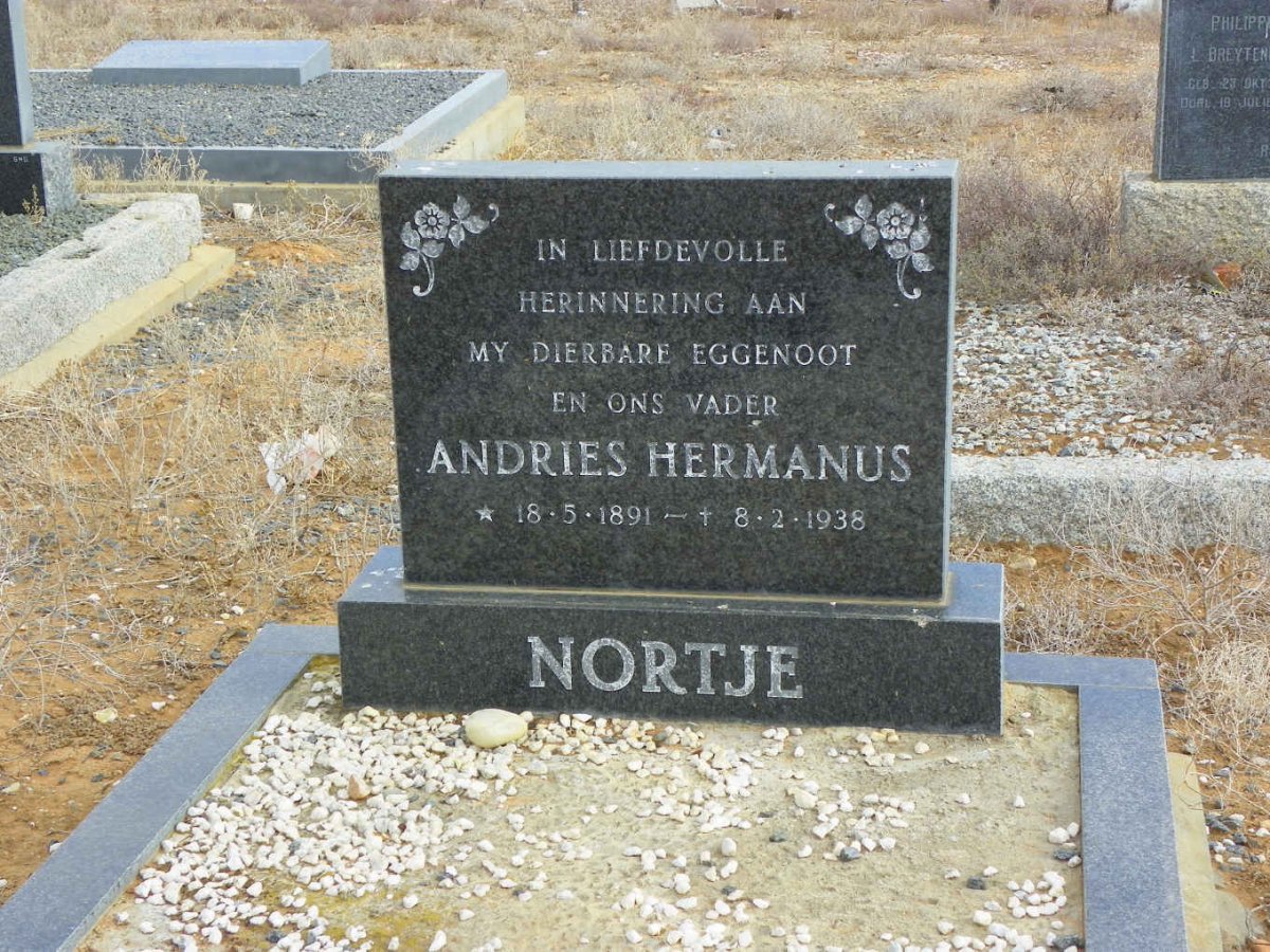 NORTJE Andries Hermanus 1891-1938