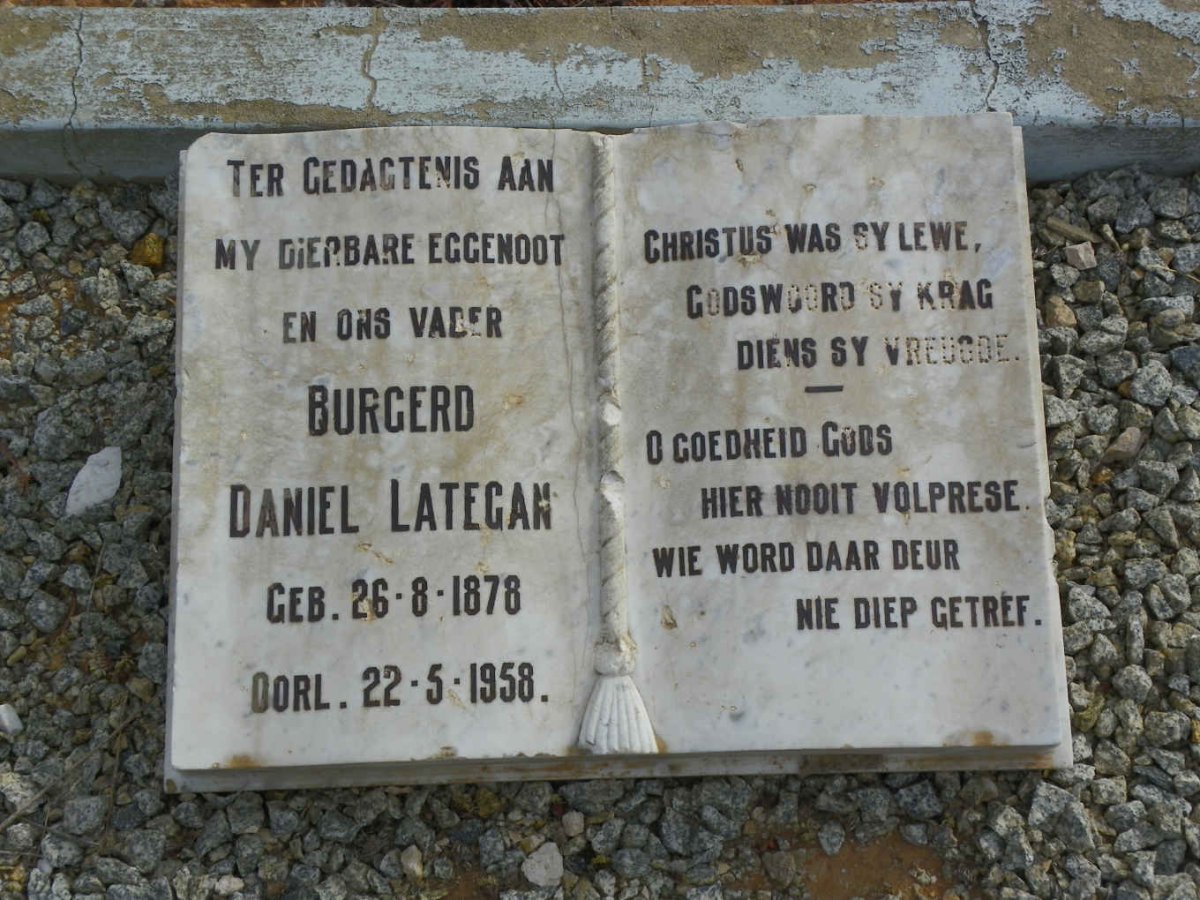 LATEGAN Burgerd Daniel 1878-1958