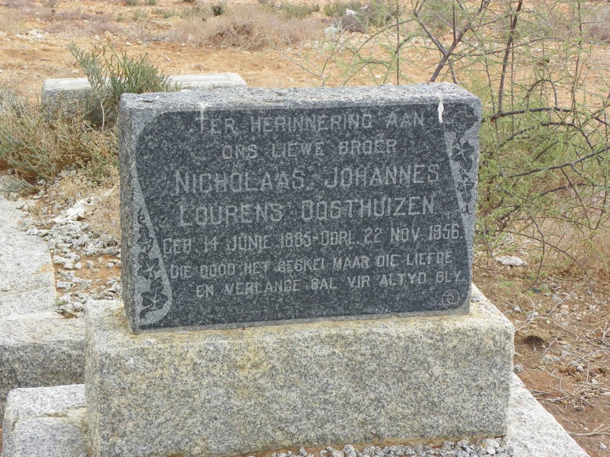 OOSTHUIZEN Nicolaas Johannes Lourens 1885-1956
