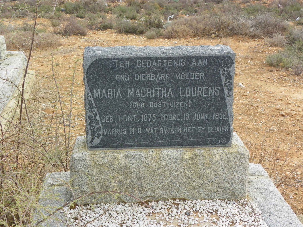 LOURENS Maria Magritha nee OOSTHUIZEN 1875-1952