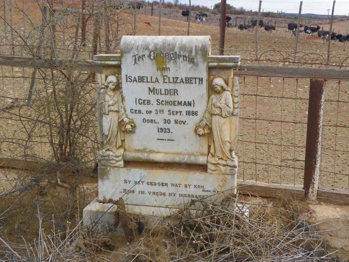 MULDER Isabella Elizabeth nee SCHOEMAN 1886-1933