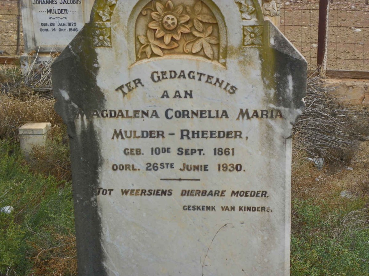 RHEEDER Magdalena Cornelia Maria, MULDER 1861-1930