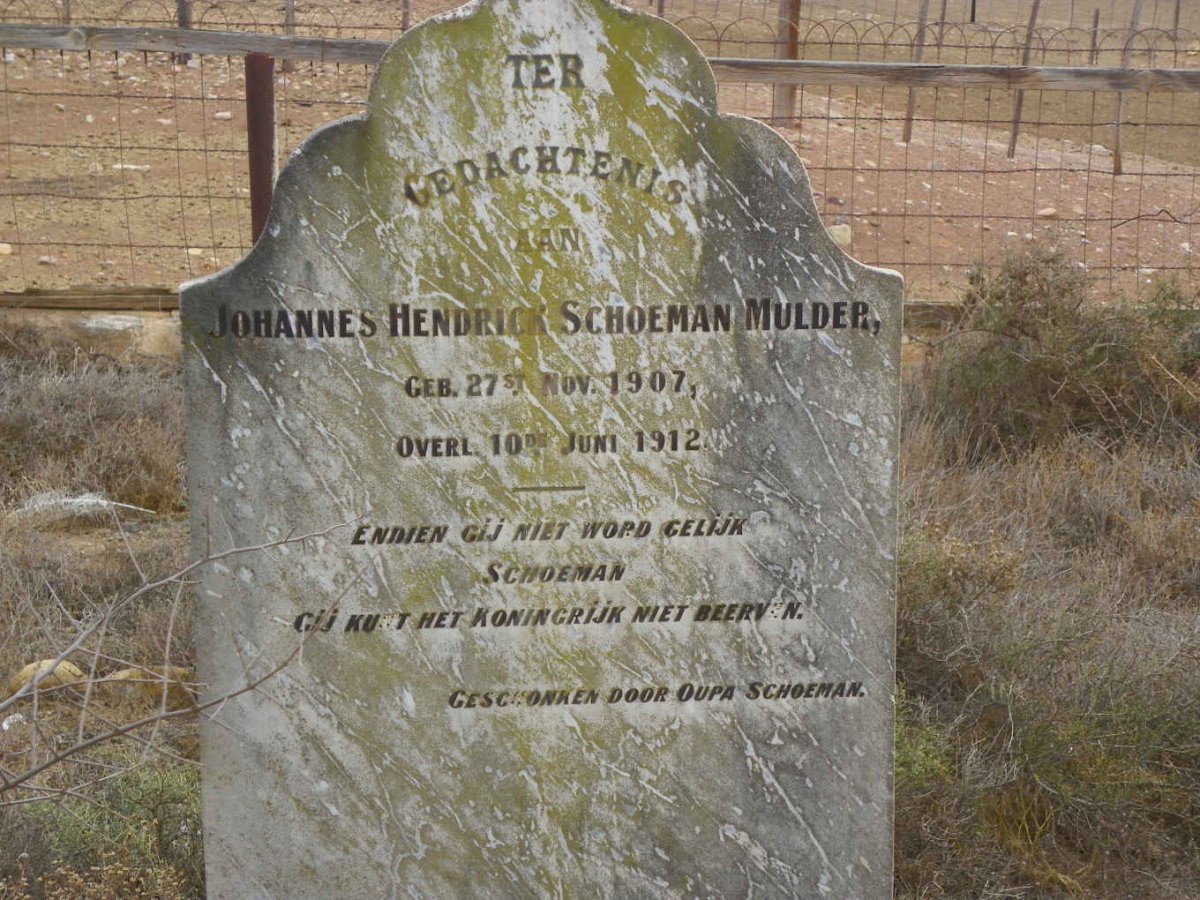 MULDER Johannes Hendrick Schoeman 1907-1912