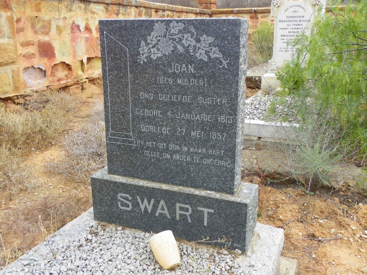 SWART Joan nee MULDER 1913-1957