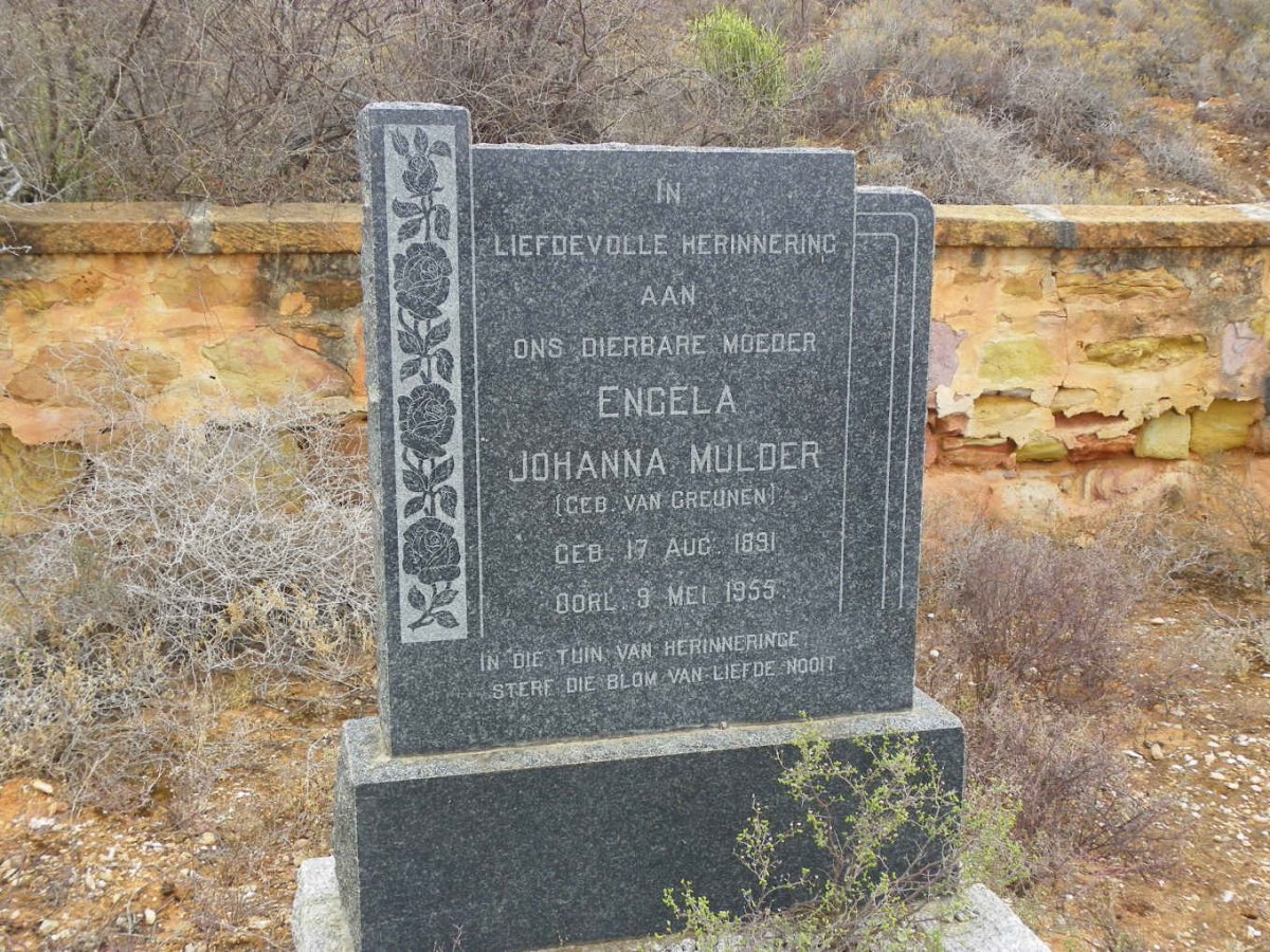 MULDER Engela Johanna nee VAN GREUNEN 1891-1955