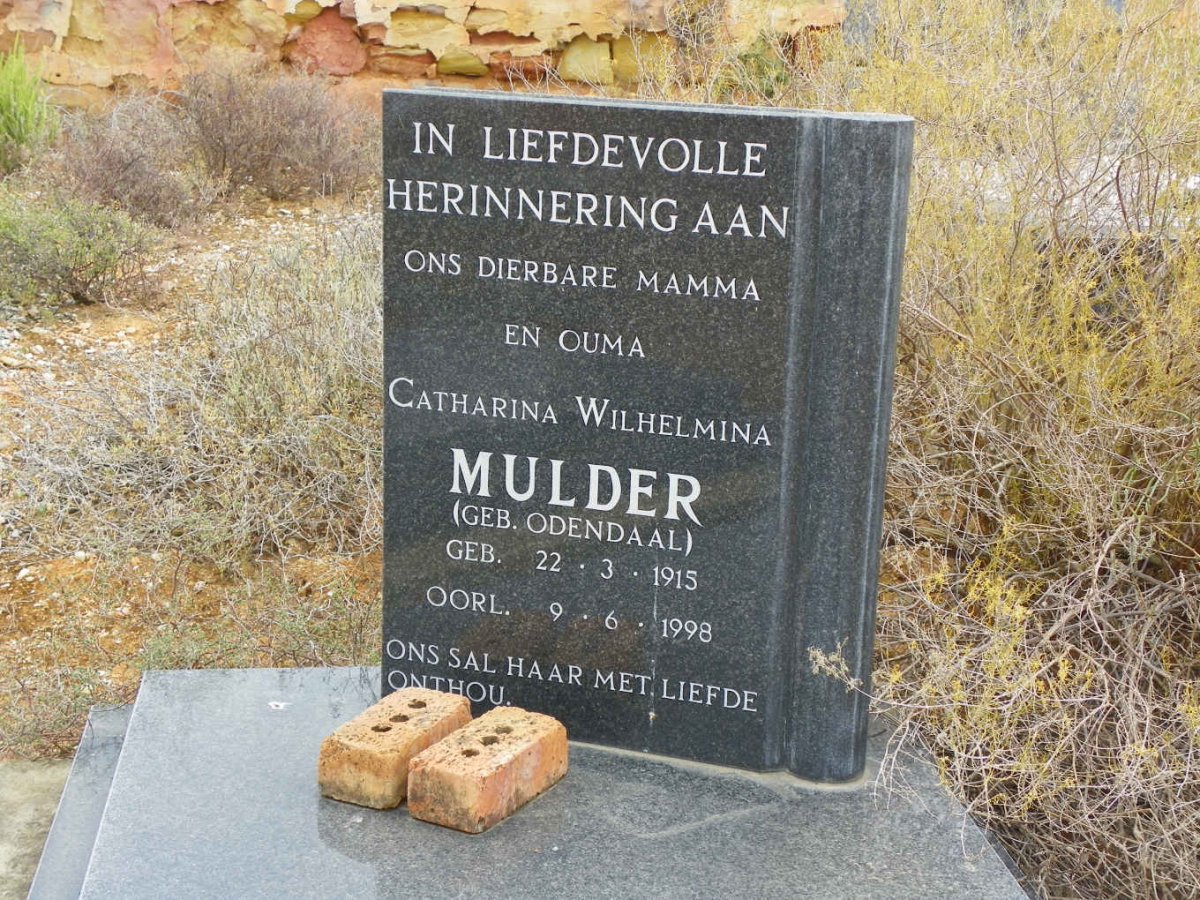 MULDER Catharina Wilhelmina nee ODENDAAL 1915-1998