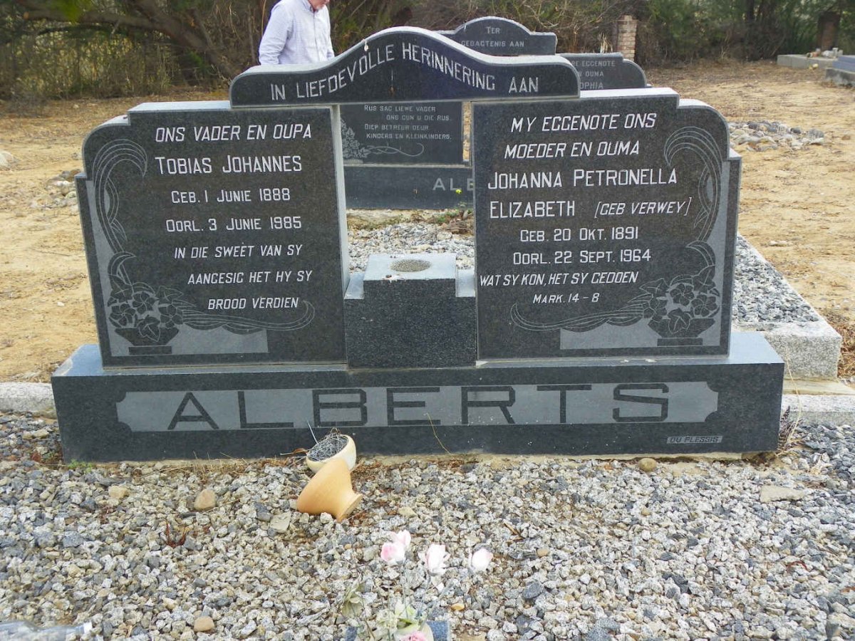 ALBERTS Tobias Johannes 1888-1985 &amp; Johanna Petronella Elizabeth VERWEY 1891-1964
