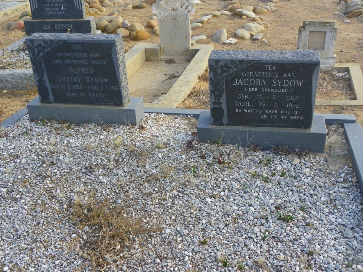 SYDOW Alfred Gustav 1900-1961 &amp; Jacoba GRUNDLING 1914-1972