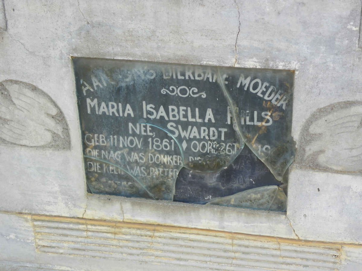 HILLS Maria Isabella nee SWARDT 1861-19??