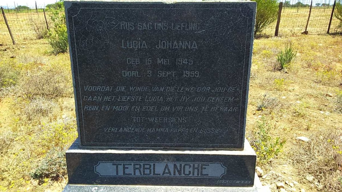TERBLANCHE Lucia Johanna 1945-1959