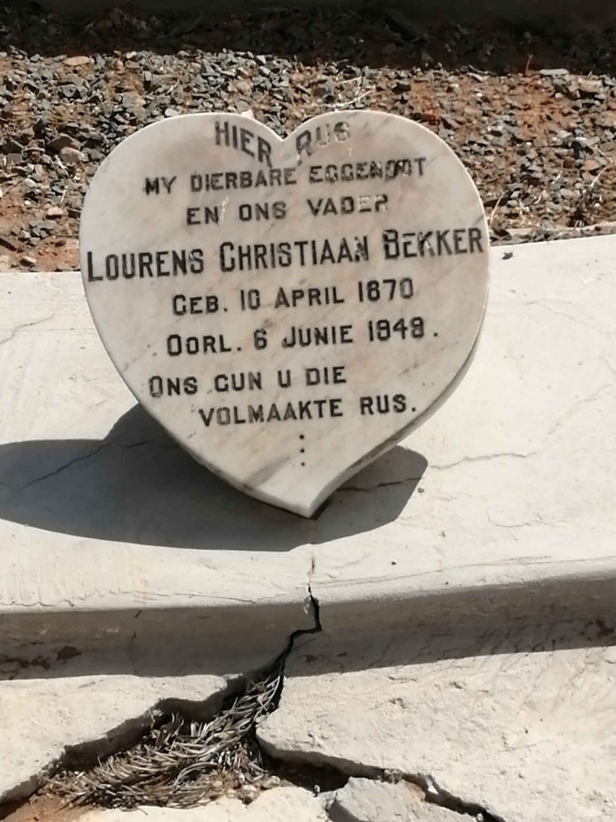 BEKKER Lourens Christiaan 1870-1948