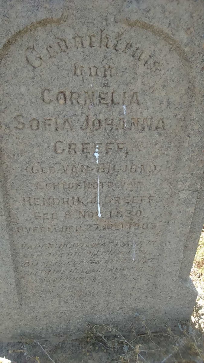 GREEFF Cornelia Sofia Johanna nee VAN BILJON 1830-1903