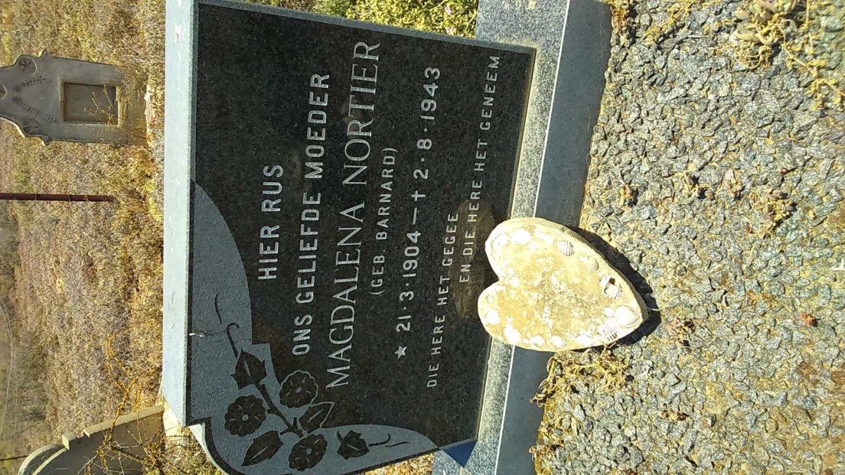 NORTIER Magdalena nee BARNARD 1904-1943
