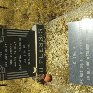 PLESSIS Catharina Elizabeth, du 1910-1971
