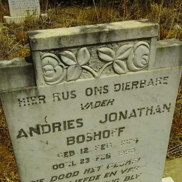 BOSHOFF Andries Jonathan 1874-1950