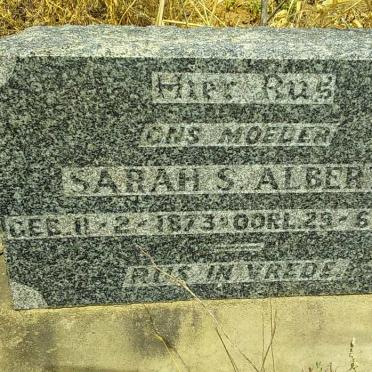 ALBERTS Sarah S. 1873-1944