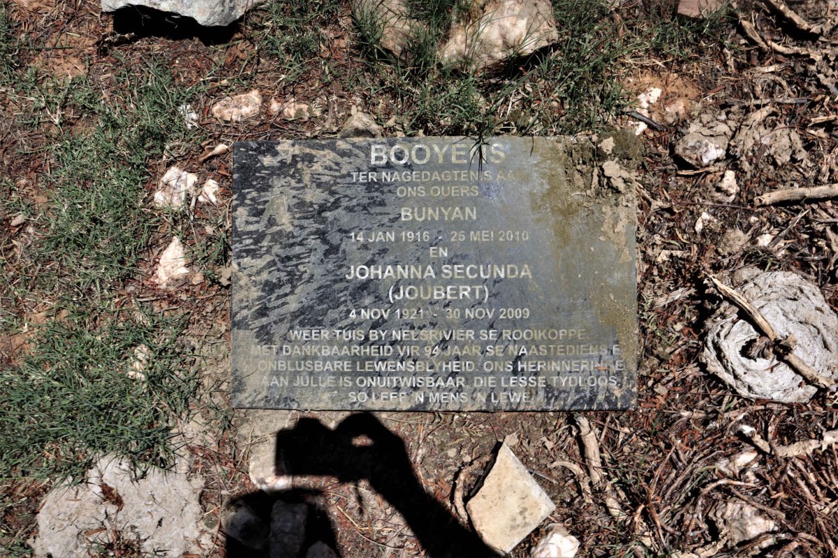 BOOYENS Bunyan 1916-2010 &amp; Johanna Secunda JOUBERT 1921-2009
