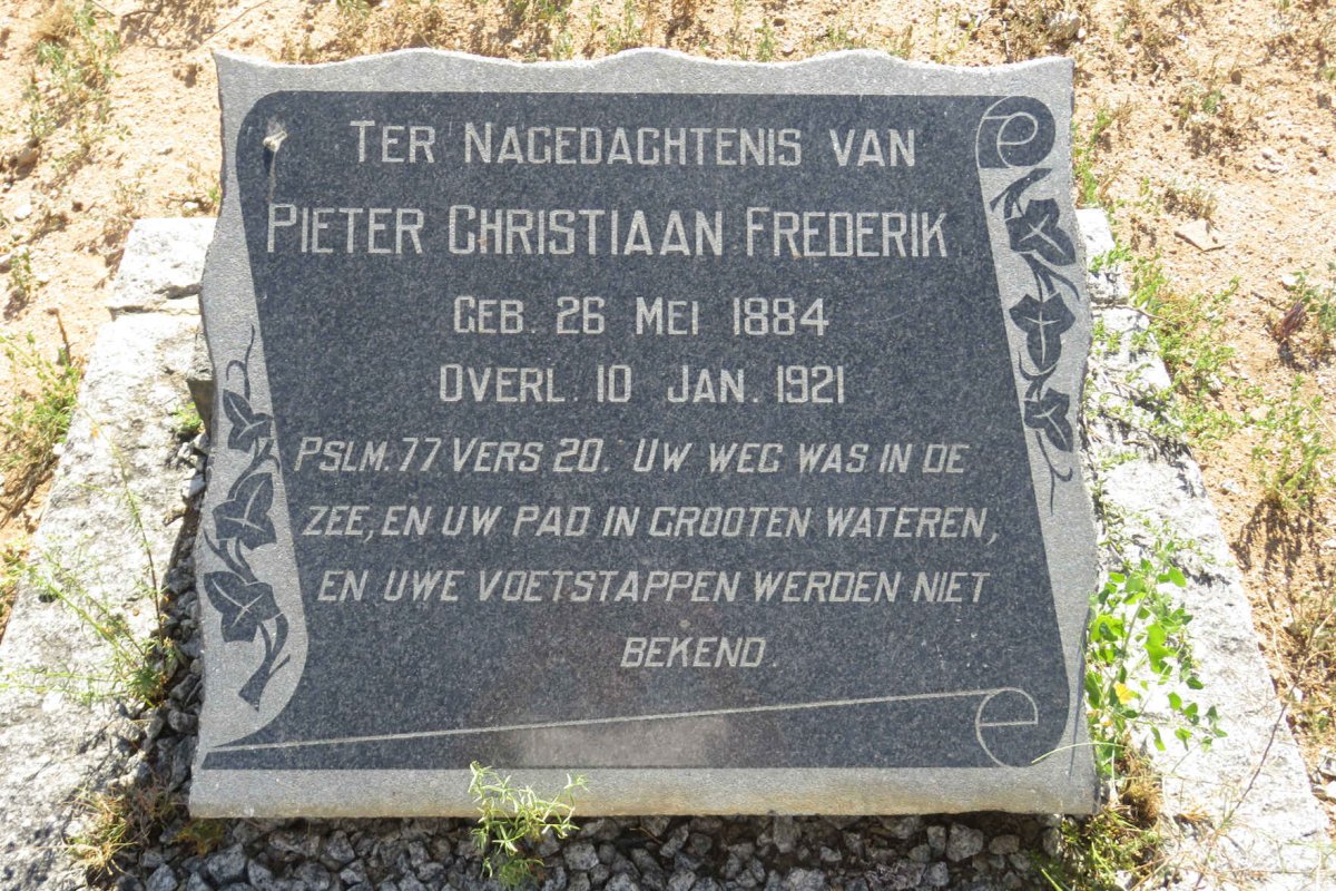 ? Pieter Christiaan Frederik 1884-1921