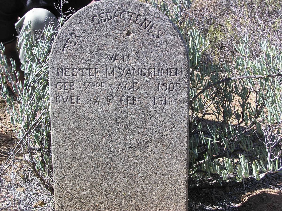 GRUNEN Hester M., van 1909-1918
