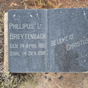 BREYTENBACH Phillipus L. 1887-1918