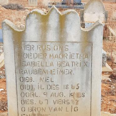 RAUBENHEIMER Magrietha Isabella Beatrix nee NEL 1865-1948