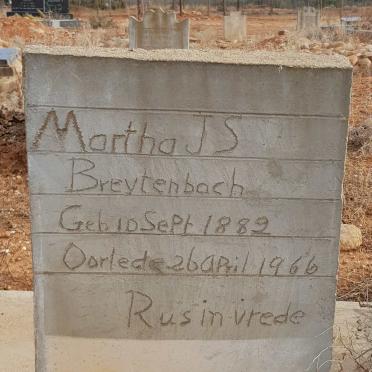 BREYTENBACH Martha J.S. 1882-1966