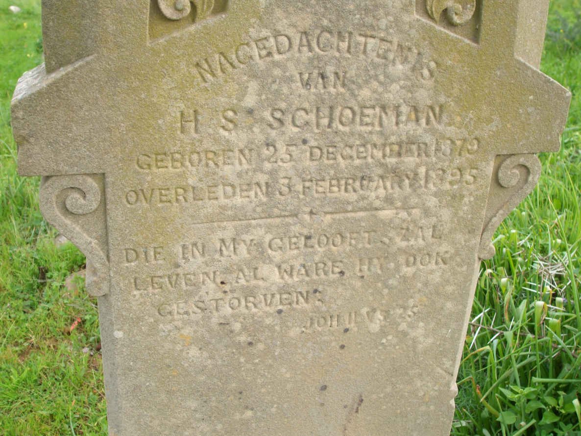 SCHOEMAN H.S. 1879-1895