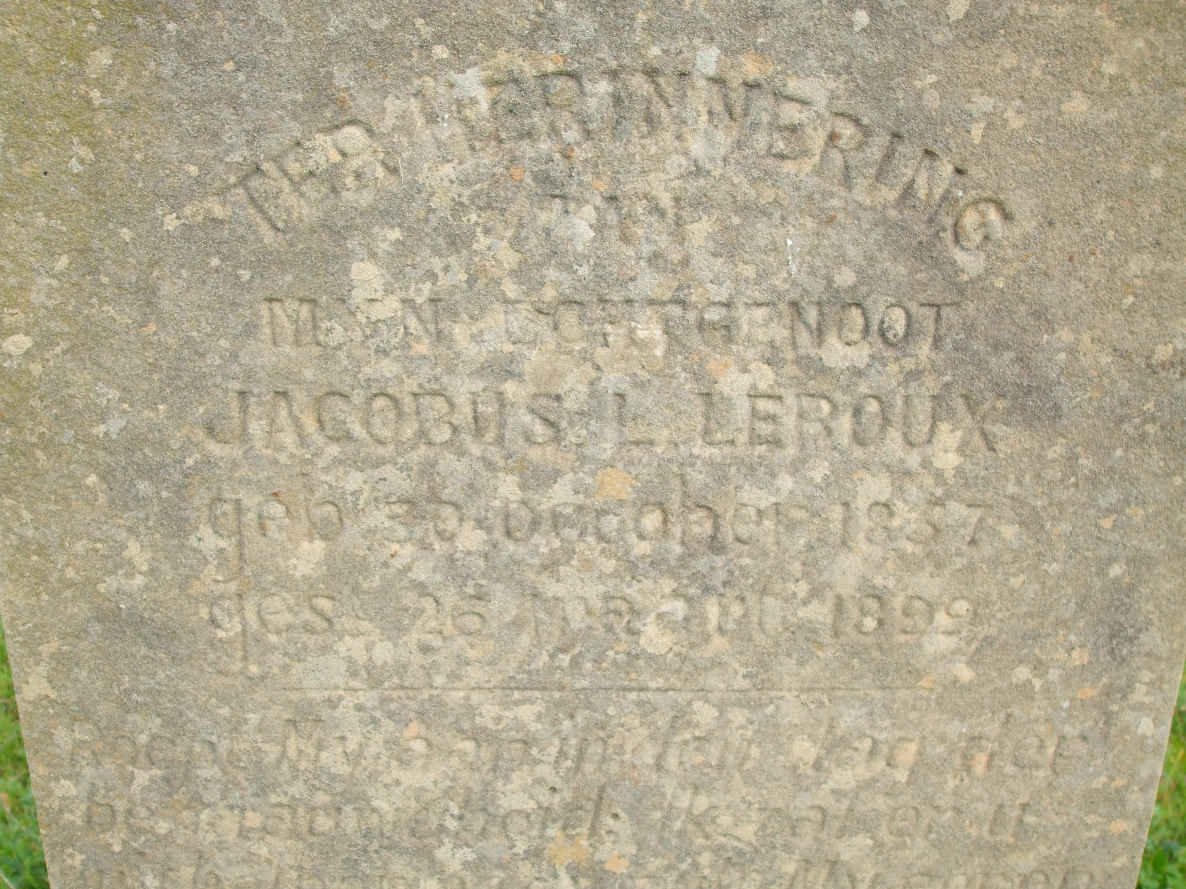 ROUX Jacobus L., le 1857-1899