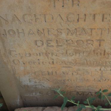 DELPORT Johannes Mattheus 1809-1879 &amp; Martha Johanna SCHOEMAN 1811-18??