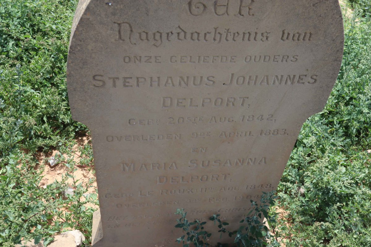 DELPORT Stephanus Johannes 1842-1883 &amp; Maria Susanna LE ROUX 1848-1904