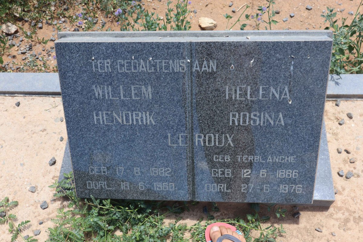 ROUX Willem Hendrik, le 1882-1960 &amp; Helena Rosina TERBLANCHE 1886-1976