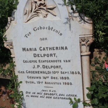 DELPORT Maria Catherina nee GROENEWALD 1859-1909