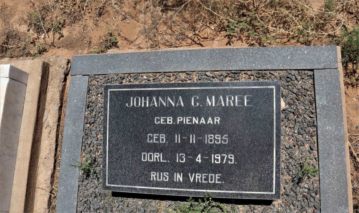 MAREE Johanna C. nee PIENAAR 1895-1979