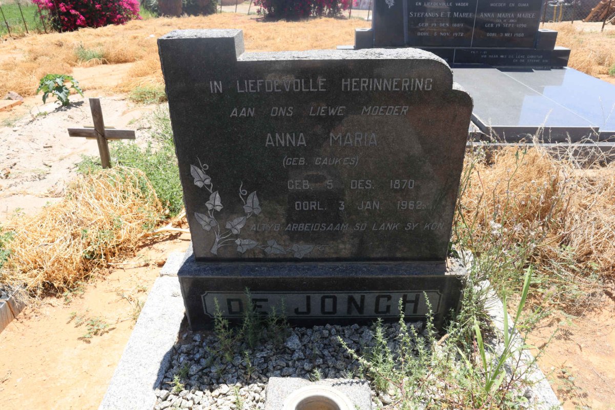JONGH Anna Maria, de nee GAUKES 1870-1962