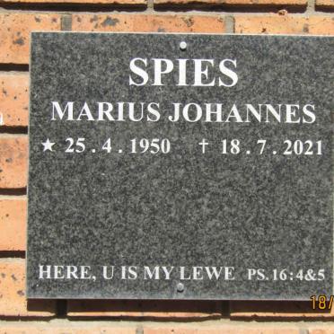 SPIES Marius Johannes 1950-2021