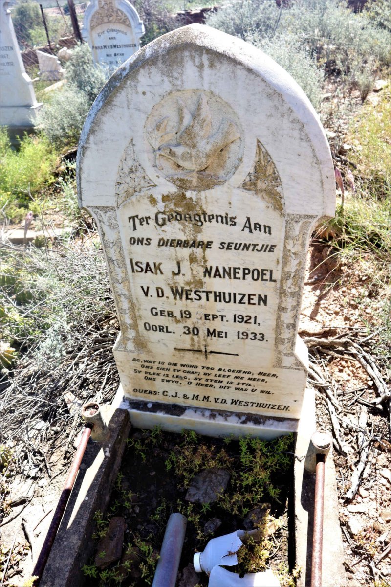 WESTHUIZEN Isak J. Swanepoel, v.d. 1921-1933