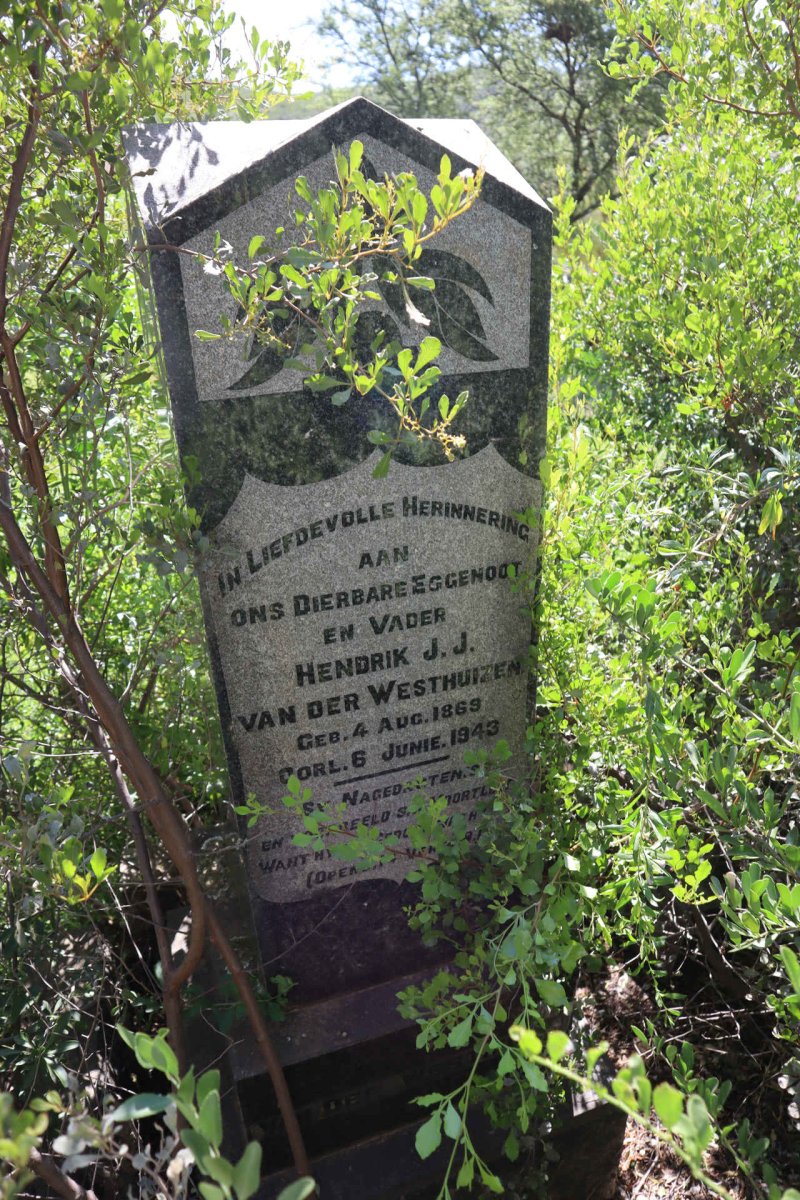 WESTHUIZEN Hendrik J.J., van der 1869-1943