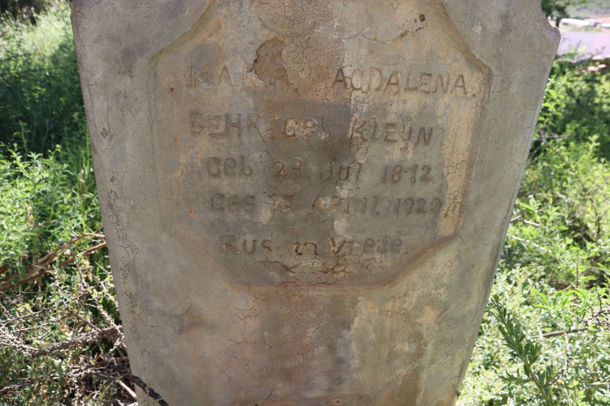 KLEYN Maria Magdalena nee BEHR 1872-1920