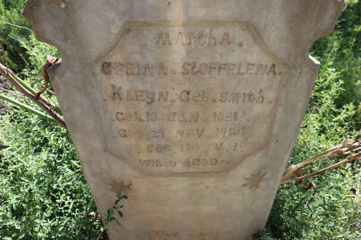 KLEYN Martha Gesina Stoffelina nee SMITH 1831-1924