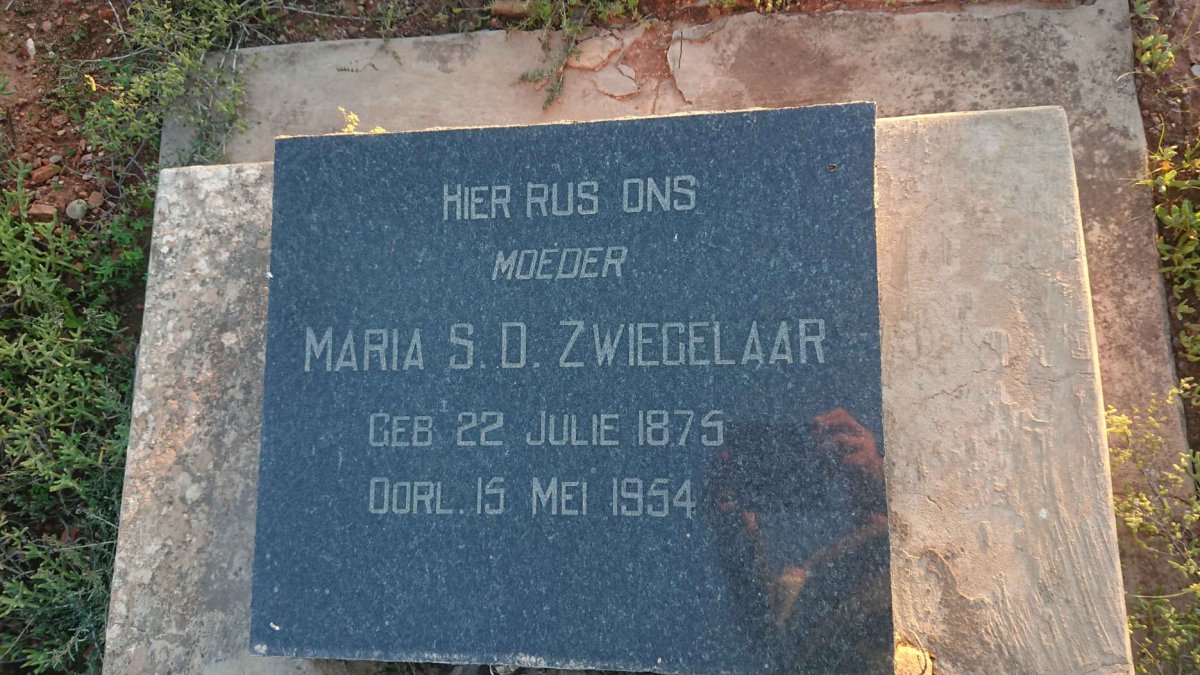 ZWIEGELAAR Maria S.D. 1875-1954
