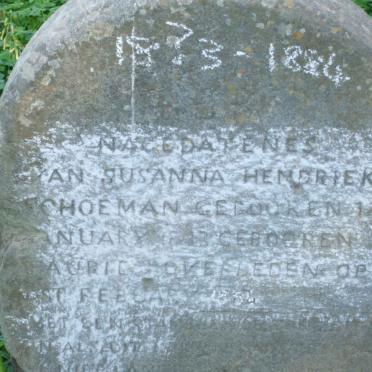 SCHOEMAN Anna Susanna Hendrieka  1833-1884