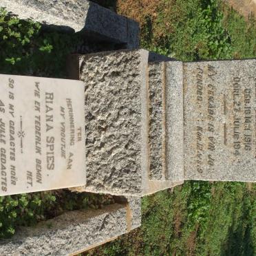 SPIES Riana nee SCHOEMAN 1916-194?