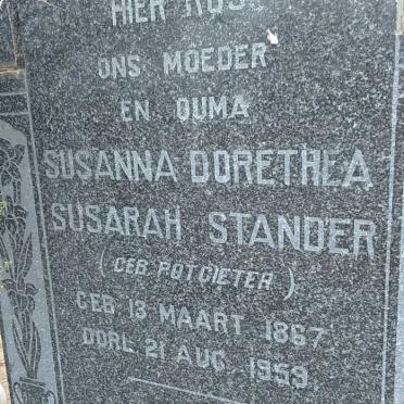 STANDER Gideon Stephanus Martinus 1872-1954 &amp; Susanna Dorethea Susarah POTGIETER 1867-1959