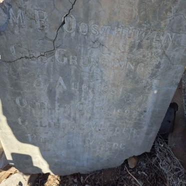 OOSTHUIZEN M.B. nee GRUNDLING 1851-1928