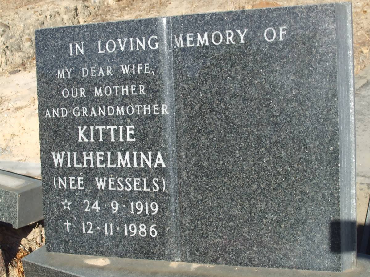 ALEXANDER Kittie Wilhelmina nee WESSELS 1919-1986